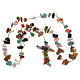Medjugorje rosary beads in multicoloured hard stones s6