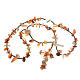 Medjugorje rosary beads with amber hard stones. s3