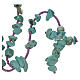 Medjugorje rosary beads in aqua green hard stones s1