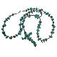 Medjugorje rosary beads in aqua green hard stones s3
