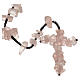 Medjugorje rosary beads with transparent pink hard stones. s1
