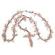 Medjugorje rosary beads with transparent pink hard stones. s3