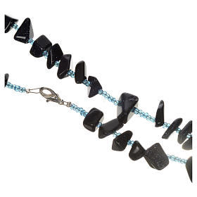 Medjugorje rosary beads in black hard stones