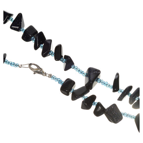 Medjugorje rosary beads in black hard stones 2