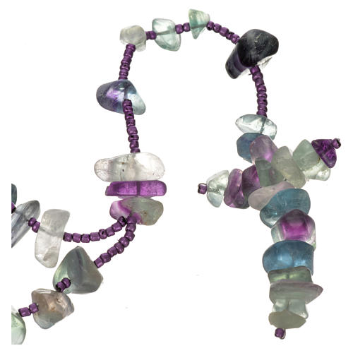 Medjugorje rosary beads in sea green hard stones 1