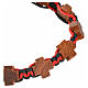 Medjugorje bracelet black red cord, crosses olive wood s3