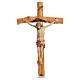 Crucifijo Medjugorie en madera de abeto en Raíz h tot 133 cm s15