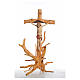 Crucifix Medjugorje en bois de sapin sur racine 133cm s9