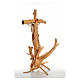 Crucifix Medjugorje en bois de sapin sur racine 133cm s11