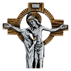 Crucifixo Medjugorje Cristo e Maria 25x16 cm