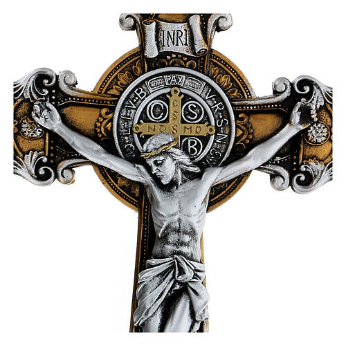 Crucifix de St Benoit, Medjugorje 26x18cm 2