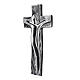 Crucifix, Medjugorje Resurrected Christ in silver resin 34x19cm s2