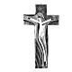 Crucifix Medjugorje résine argentée Christ Ressuscité 34x19cm s1
