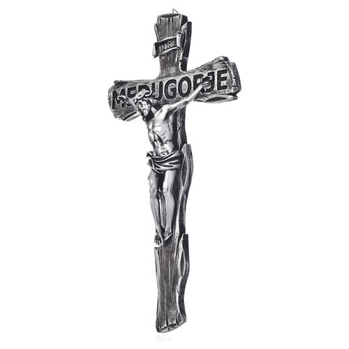 Crucifix, Medjugorje in resin and body in metal 44x24cm 2