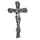 Crucifix, Medjugorje in resin and body in metal 44x24cm s1