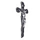 Crucifix, Medjugorje in resin and body in metal 44x24cm s3