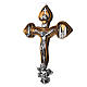 Crucifixo símbolos Medjugorje resina corpo metal 40x30 cm s2