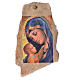 Tableau pierre de Mejugorje 33x19cm image Vierge à l'enfant s1