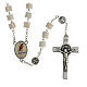 Medjugorje rosary in white stone Divine Mercy of Jesus s1