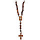 Medjugorje rosary, olive wood, heart grains s1