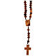 Medjugorje rosary, olive wood, heart grains s2