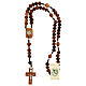 Medjugorje rosary, olive wood, heart grains s4