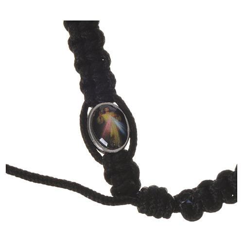 Medjugorje bracelet, cord, olive wood cross 4