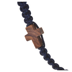 Bracelet corde Medjugorje croix olivier
