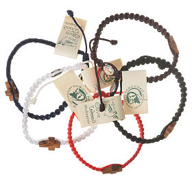 Medjugorje bracelet, cord, olive wood cross