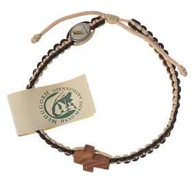 Medjugorje Armbänder: Armband Medjugorje Kreuz Olivenholz