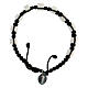 Medjugorje single-decade bracelet, stone and black cord s2