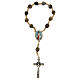 Bracciale decina Medjugorje pietra corda azzurra s4