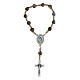 Single-decade Medjugorje bracelet with stone and blue cord s1