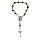 Single-decade Medjugorje bracelet with stone and blue cord s2