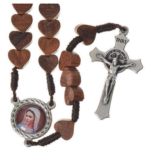 Medjugorje rosary in olive wood, Holy Spirit 1