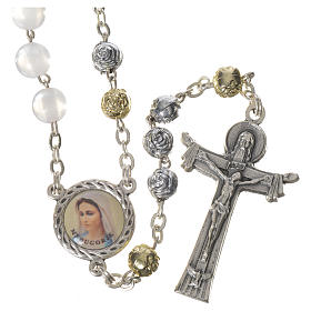 Pearly Medjugorje rosary with Holy Spirit