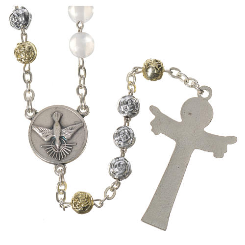 Pearly Medjugorje rosary with Holy Spirit 2