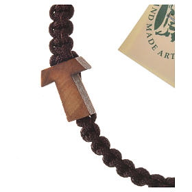 Bracelet corde Medjugorje croix olivier différents coloris