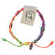 Medjugorje bracelet, multicoloured cord and olive heart grains s1