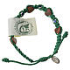 Pulseira oliveira corações Medjugorje fio verde s2