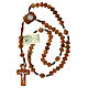 Rosary in Medjugorje olive wood, hearts and cord s5