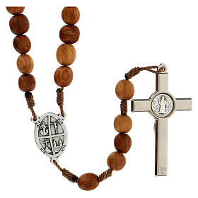 Rosenkranz Medjuvorje Olivenholz und Kreuz 5x3cm