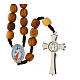 Rosary in Medjugorje olive wood and metal cross 5x3cm s2