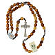 Rosary in Medjugorje olive wood and metal cross 5x3cm s3