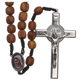 Terços e Porta Terços Nossa Senhora de Medjugorje: Terço Medjugorje madeira oliveira cruz metal 5x3 cm