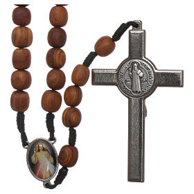 Terços e Porta Terços Nossa Senhora de Medjugorje: Terço Medjugorje madeira oliveira cruz metal 5x3 cm