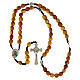 Rosary, grains in Medjugorje olive wood and metal cross s4