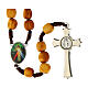 Rosary, grains in Medjugorje olive wood and metal cross s2