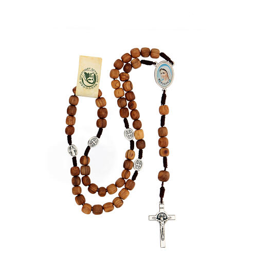 Rosary with grains in Medjugorje olive wood 4