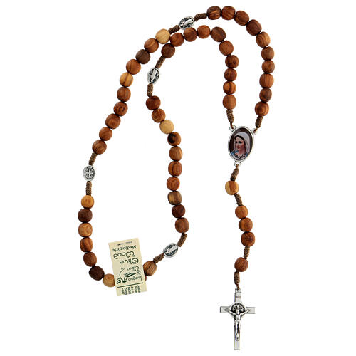 Rosary with grains in Medjugorje olive wood 5